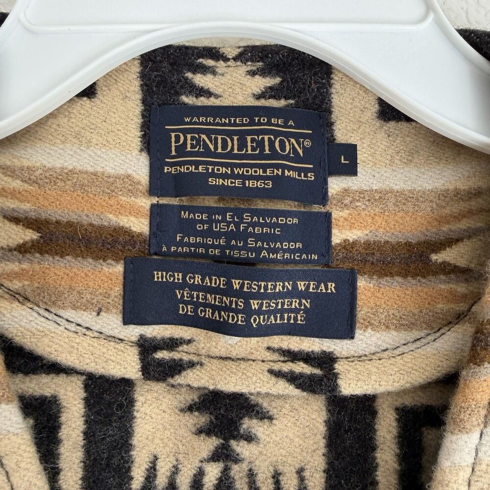 Pendleton Harding Aztec Wool Vest Sz LARGE High Grade Western Wear Made USA NWT - Picture 4 of 13